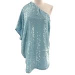 The Frankie Shop NWT Gloria Sequin Dress Blue Size Photo 8