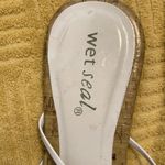Wet Seal White sandals with a cute bow on the strap GUC Photo 2