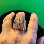 Ornate Rose Gold Diamond Cage Ring Size 8 18KRGP Photo 4