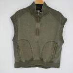 Anthropologie Daily Practice Half Zip Sweatshirt Vest Small Green Athleisure Casual Layering Photo 1