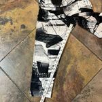 Adidas Climalite Black White Print Capri Leggings Small Photo 4