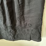 Tommy Bahama St Lucia Dress Small Black Split Neck Eyelet Linen Blend Cover Up Photo 2