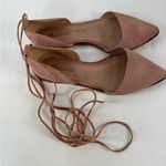 Madewell Arielle D'Orsay Pointed Toe Suede Ankle Wrap Flat in Pink Size 9 Photo 7