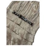 Adrianna Papell New Evening Dress Womens 2 Tiered Maxi Bolero Beaded Jacket Gold Photo 3