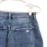 PacSun  Frayed Hem Denim Medium Wash Cut Off Jean Mini Skirt Blue Cotton Size 26 Photo 3