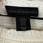 House of Harlow 1960 Knit Sweater Top Womens XS Cream Short Puff Sleeve Cottage‎ Photo 3