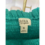 a.n.a . Teal Smocked Midi Dress 100% Cotton Ruffle Cottagecore Feminine Coastal Photo 3