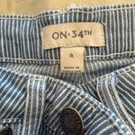 Blue Striped Women's Shorts Size 4 Photo 1