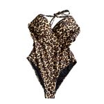 Victoria's Secret  Swimsuit One Piece‎ Leopard Print Gold Hardware XS S Petite Photo 5