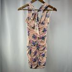 ZARA NEW  Floral Print Ruched‎ Mini Dress in Pale Pink Size Small Photo 5