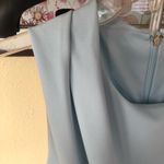 DKNY  Women's Blue Crew-Neck Crepe Pleated-Shoulder Sleeveless Dress Size 10 Photo 9