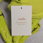 ANDIE The Bermuda Top Rib Terry Neon Lime Swimwear Bathing Suit Size S New Photo 8