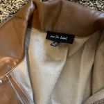 These Three Boutique Brown Leather Long Sleeve Romper Photo 1