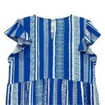 Flying Tomato  Mini Dresses Royal Blue Stripes Print Size L Boho Beach Cocktail Photo 7
