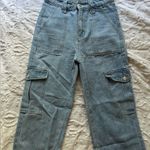 FLVSUN Size XS/ 2 Cargo Light Blue Baggy Jeans Photo 0
