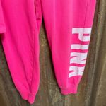 PINK - Victoria's Secret  Cinched Crop Hoodie & Sweatpants Atomic Pink Set L/XL Photo 4