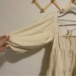 Revolve SNDYS Tan Poof Sleeve Mini Dress Large Photo 6