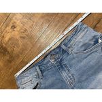 Lucky Brand  Women's High Rise The Roll Up Distressed Denim Shorts-Blue Photo 8