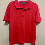 Ralph Lauren Lauren  Red Polo Shirt Women's‎ Size L Classic Fit Short Sleeve Photo 0