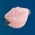 New Pink Glitter Lip Hair Clip Photo 2