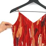 SNIDEL Crinkle Midi Dress Red Orange Cream S Photo 3