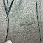 Loft Ann Taylor  Blazer Jacket Women's Knit Medium Gray Single Button Stretch‎ Photo 2
