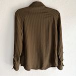 Everlane  The City Stripe Shirt Beech brown Sz 4 Photo 3