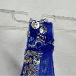 JJ House Royal Blue Rhinestone Studded Prom Gown Maxi Dress Womens XXL Formal Size 2X Photo 9