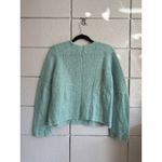 Vince  Knit Alpaca Mohair Blend Crewneck Sweater size S in Teal Photo 3