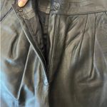 Genuine English Lamb Leather Black Pant Size 8 Photo 2