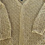 Daytrip  Crochet Open Front Cardigan Butterscotch Lrg Cozy Relaxed Soft Grannycor Photo 5
