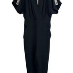 ZARA WOMAN BLACK LONG JUMPSUIT WITH BEADED SHOULDER STRIPE 8209/733/529 Small Photo 6