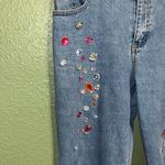 Vintage 90s Mom Jeans Rhinestone Pink Silver Size 8 Photo 3