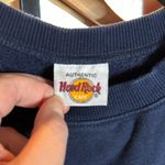 Hard Rock Cafe  Philadelphia Embroidered Navy Blue Sweatshirt Size Medium Photo 4