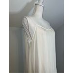 Women’s Ivory SILK blend Maxi Dress Boho Chic MEDIUM Photo 3