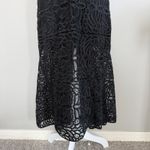 ALC Frank A.L.C. Women's Rollins Guipure Lace Dress Sleeveless Black Sz 2 Midi Silk Lined Photo 5