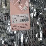 NWT Missguided Silver Sequin One Shoulder Deep Cuff Top Long Sleeve US 4 NYE Photo 5