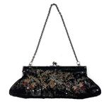 The Vintage Shop Vintage White House Black Market Sequin Embroidered Floral Snap Close Mini Bag Photo 0