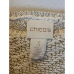 Sweater Women's Size XL Chevron White Gold Sparkle Chico's 3 Photo 2