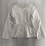 Weekday  womens khaki canvas blouse top S white tan sexy blazer Photo 9