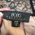BCBGMAXAZRIA Vintage  Collection Y2K  Black Nude Floral Lace Pencil Skirt Size 4 Photo 7