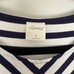 Soma  Women’s Large Navy White Stretchy Dress Photo 1