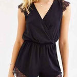 Urban Outfitters Kimchi Blue | Outfitters Black Lace Romper Womens Size S Photo 0