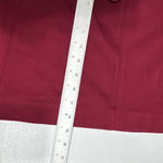 Talbots  Petites A-Line Skirt Size 2P Red Stretch Knit Side Zip Buttons Decor Photo 8