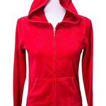Juicy Couture VTG Y2K Terry Red Track Jacket Couture Conquers All Medium Hood Photo 0