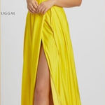 Mac Duggal NWT Ieena for  26165i Pleated Slit Skirt Dress Photo 0