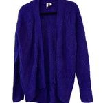 Anthropologie Moth Purple Cable Knit Wool Alpaca Blend Cardigan Photo 0