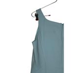 August Silk  Women Dress Lined Knee Length Square Neck Sleeveless Split Hem Green Photo 8