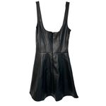 We Wore What  Faux Lace Up Corset Mini Dress in Black 2 Womens Vegan Leather Skater Photo 5