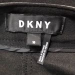 DKNY  Faux-Leather-Trim Straight-Leg Black Dress Pants NEW 10 Photo 7